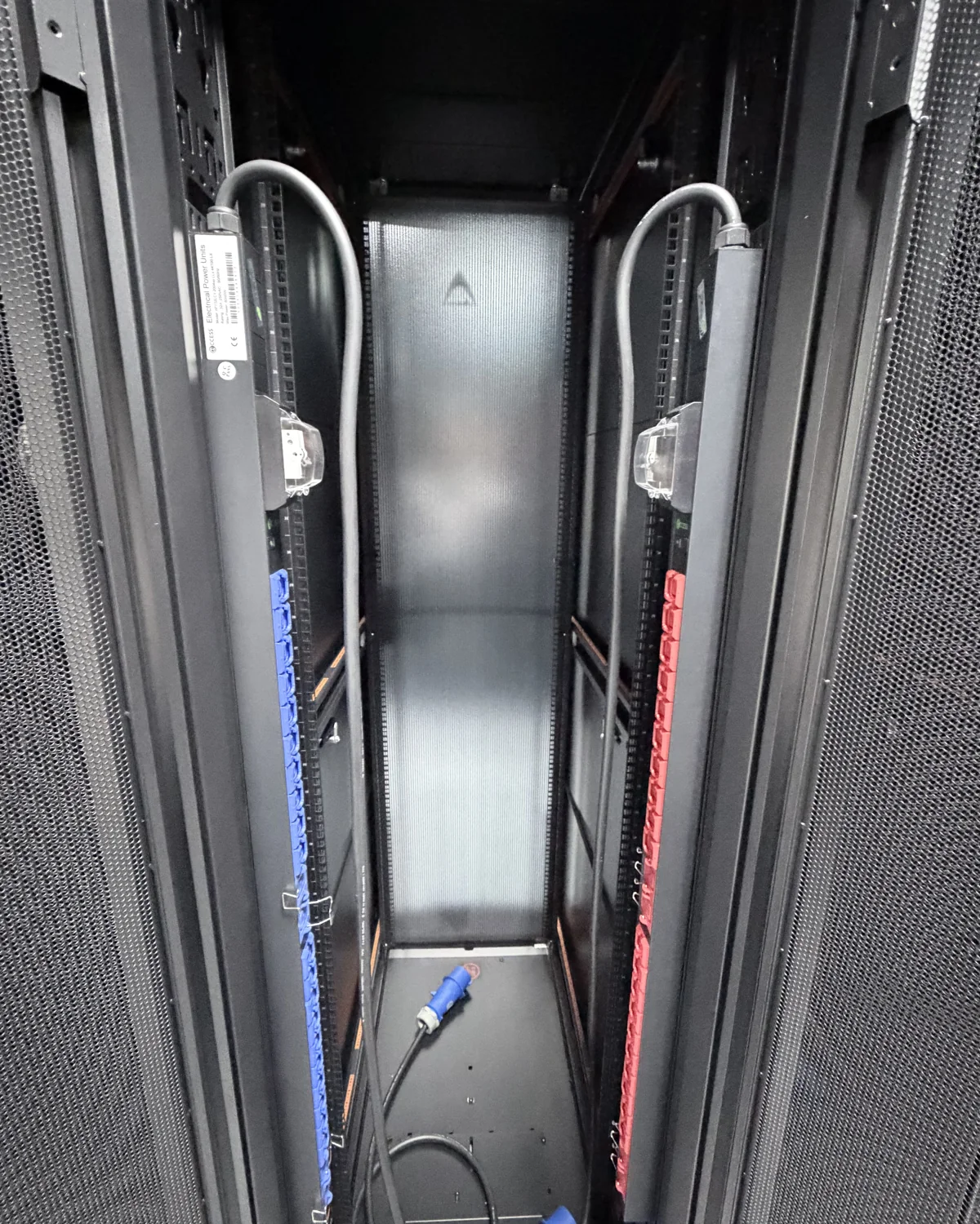 Rack power-distribution infrastructure during facility preparation